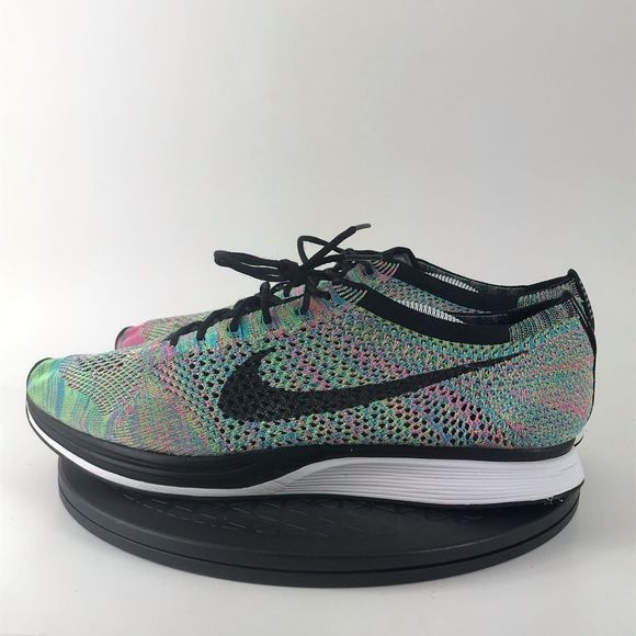 Nike Flyknit Racer Multicolor 2.0 Running Shoes 526628-304 Men’s Size 13 - Picture 8 of 12
